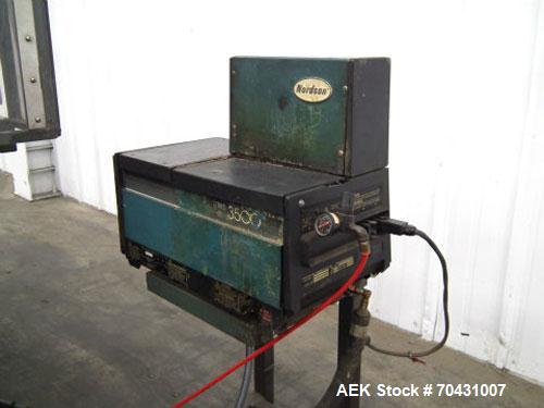 Used Padlocker Model Caseform 151 Care Erector with Nordson 3500 hot melt glue system.  Electric 3/60/230V.