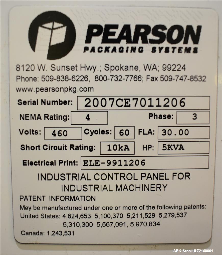 Used- Pearson Hot Melt Glue Case Erector, Model CE-70