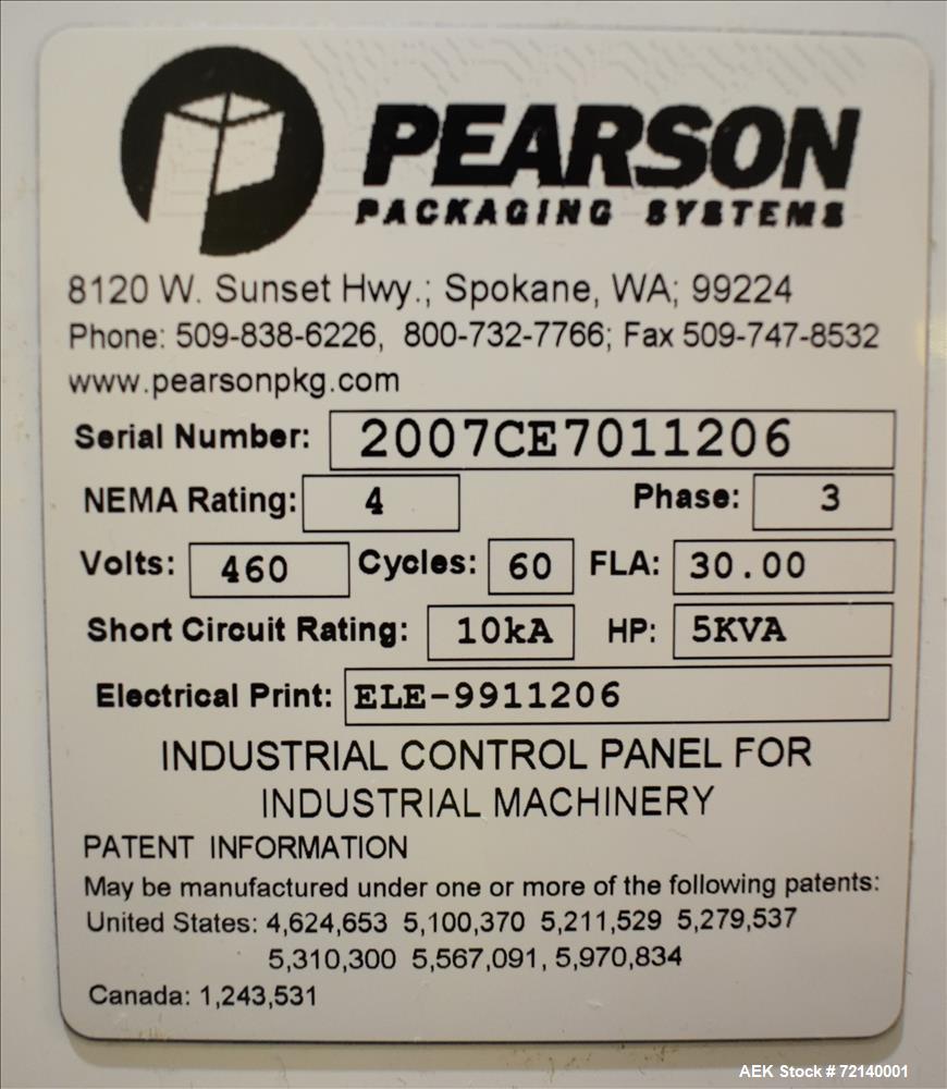 Used Pearson Hot Melt Glue Case Erector, Model CE-70