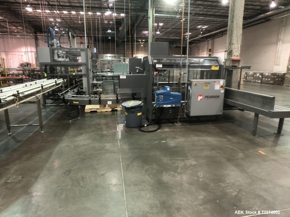 Used Pearson, Model CE25-G Automatic Case Erector and Bottom Hot Melt Glue Righ