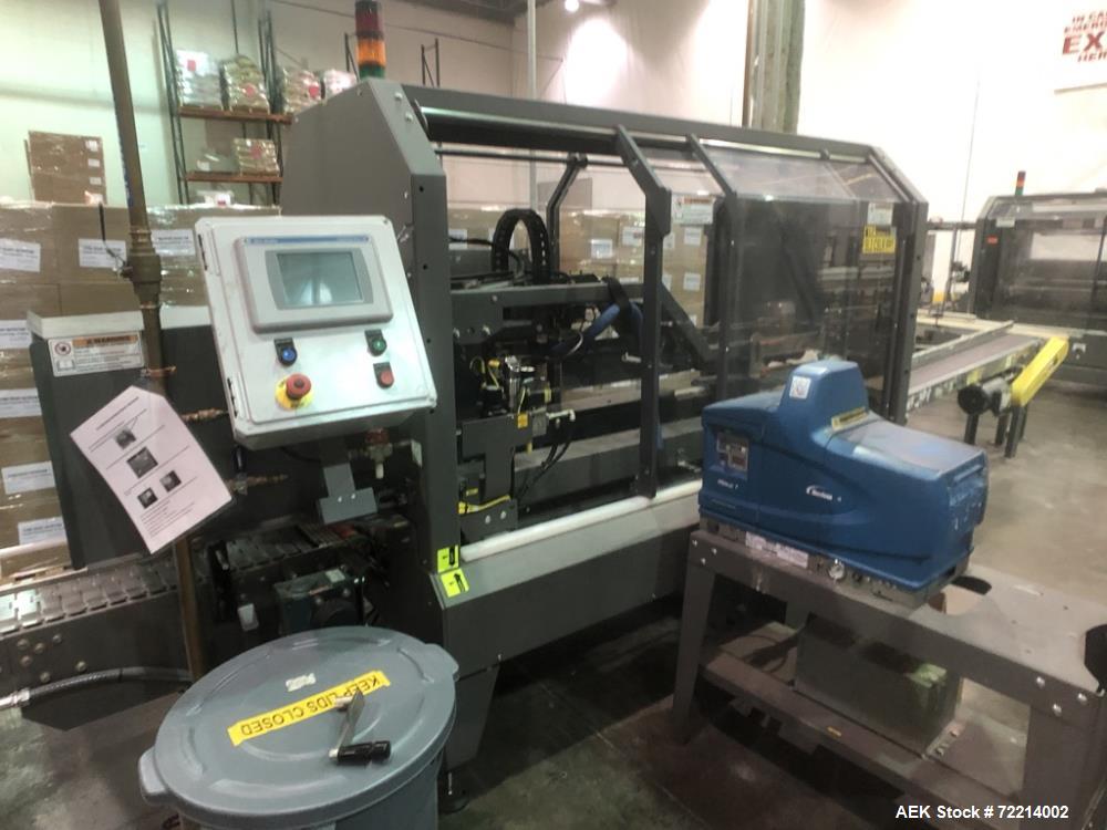 Used Pearson, Model CE25-G Automatic Case Erector and Bottom Hot Melt Glue Righ