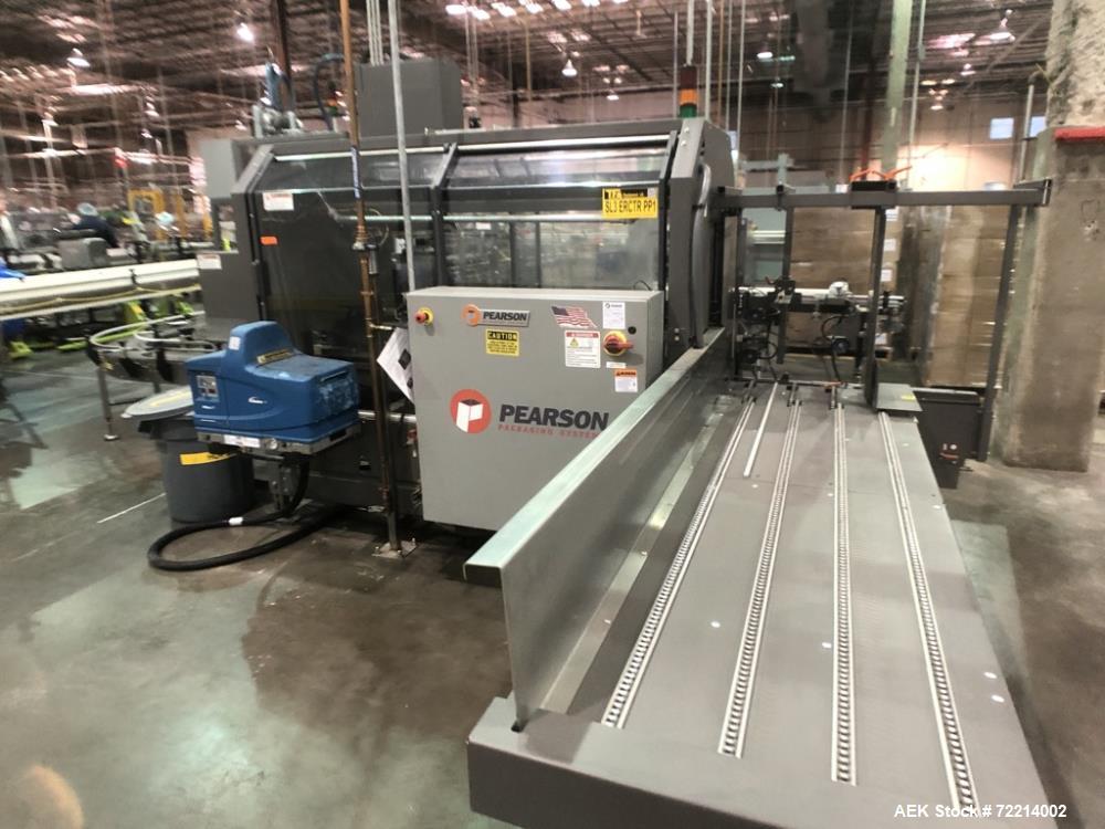 Used Pearson, Model CE25-G Automatic Case Erector and Bottom Hot Melt Glue Righ