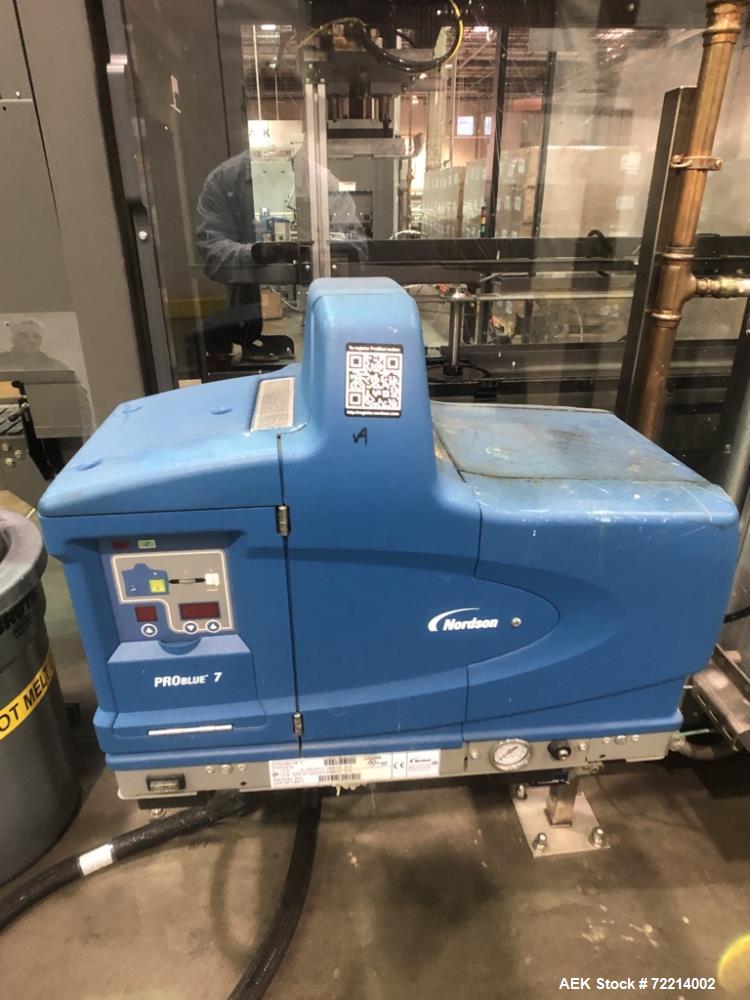 Used Pearson, Model CE25-G Automatic Case Erector and Bottom Hot Melt Glue Righ
