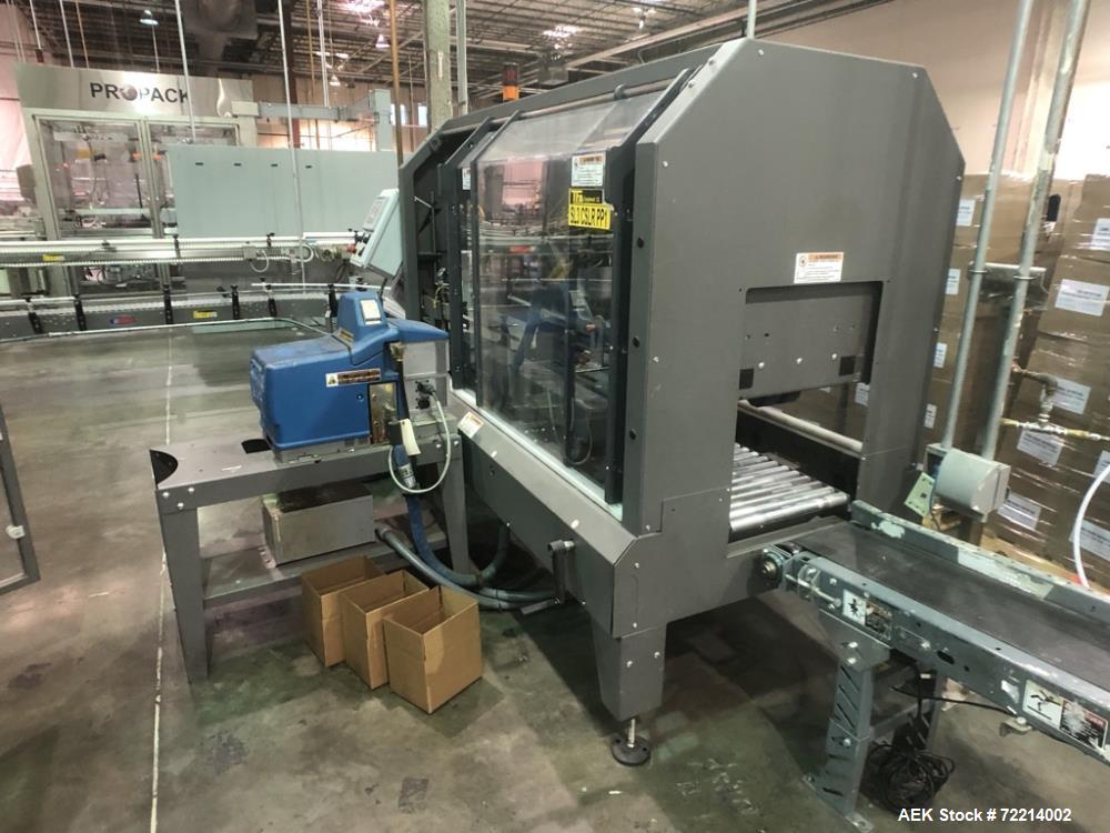 Used Pearson, Model CE25-G Automatic Case Erector and Bottom Hot Melt Glue Righ