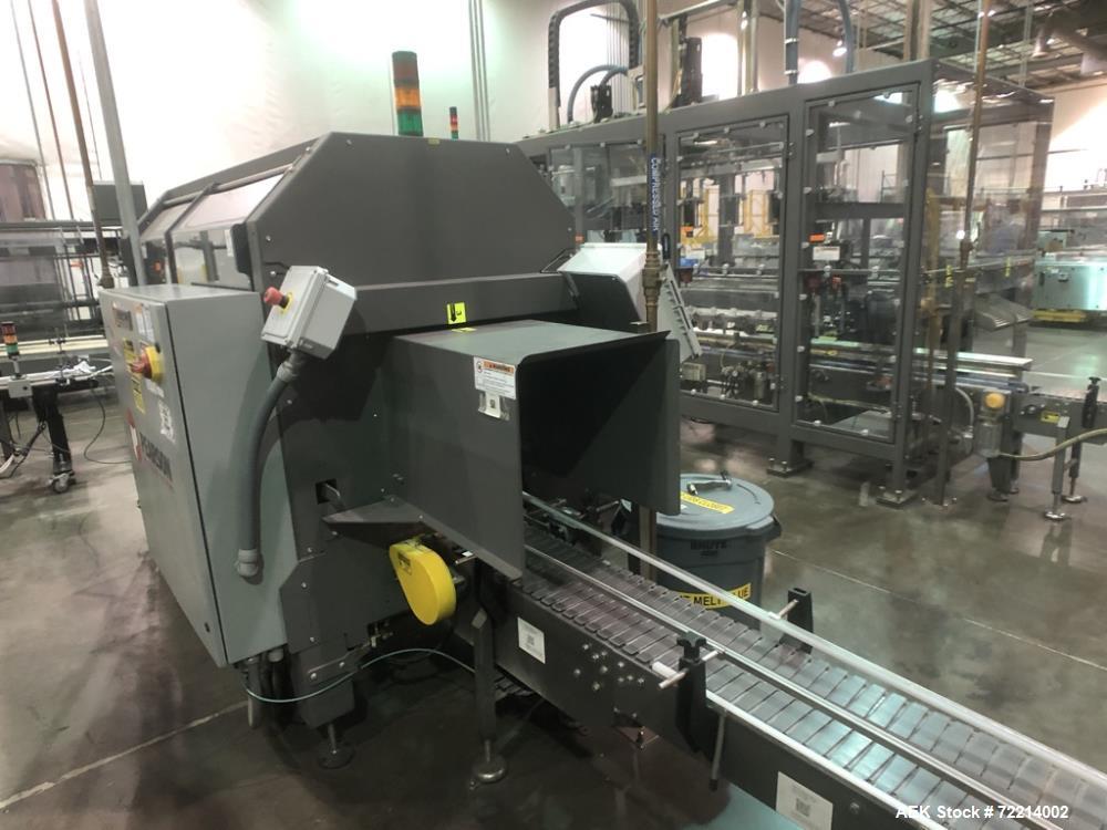 Used Pearson, Model CE25-G Automatic Case Erector and Bottom Hot Melt Glue Righ