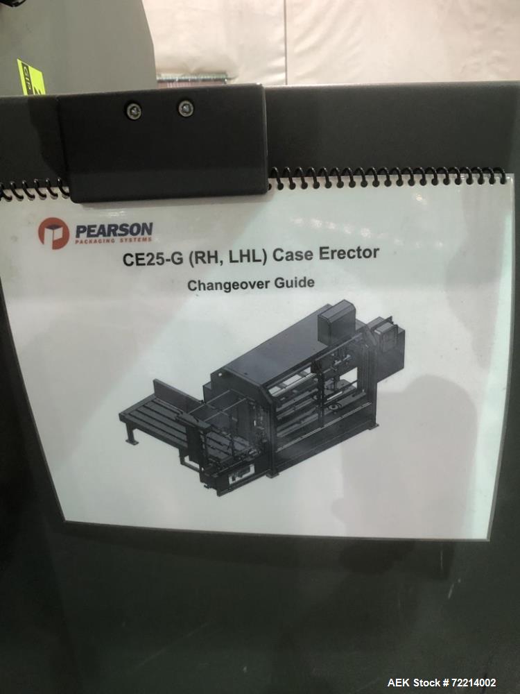 Used Pearson, Model CE25-G Automatic Case Erector and Bottom Hot Melt Glue Righ