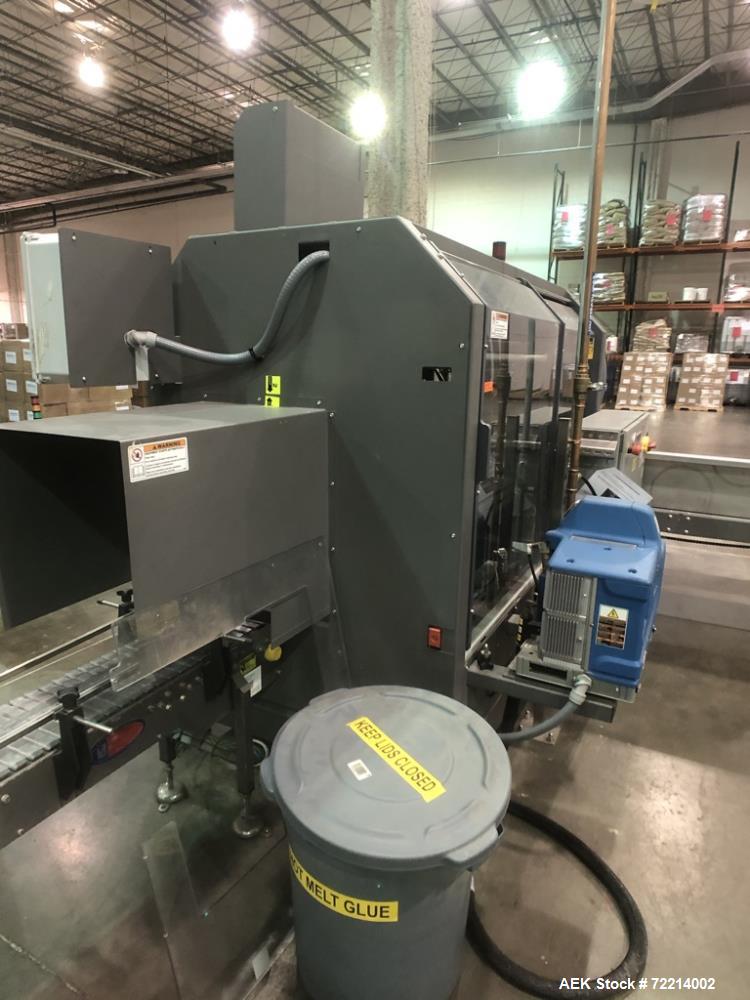 Used Pearson, Model CE25-G Automatic Case Erector and Bottom Hot Melt Glue Righ
