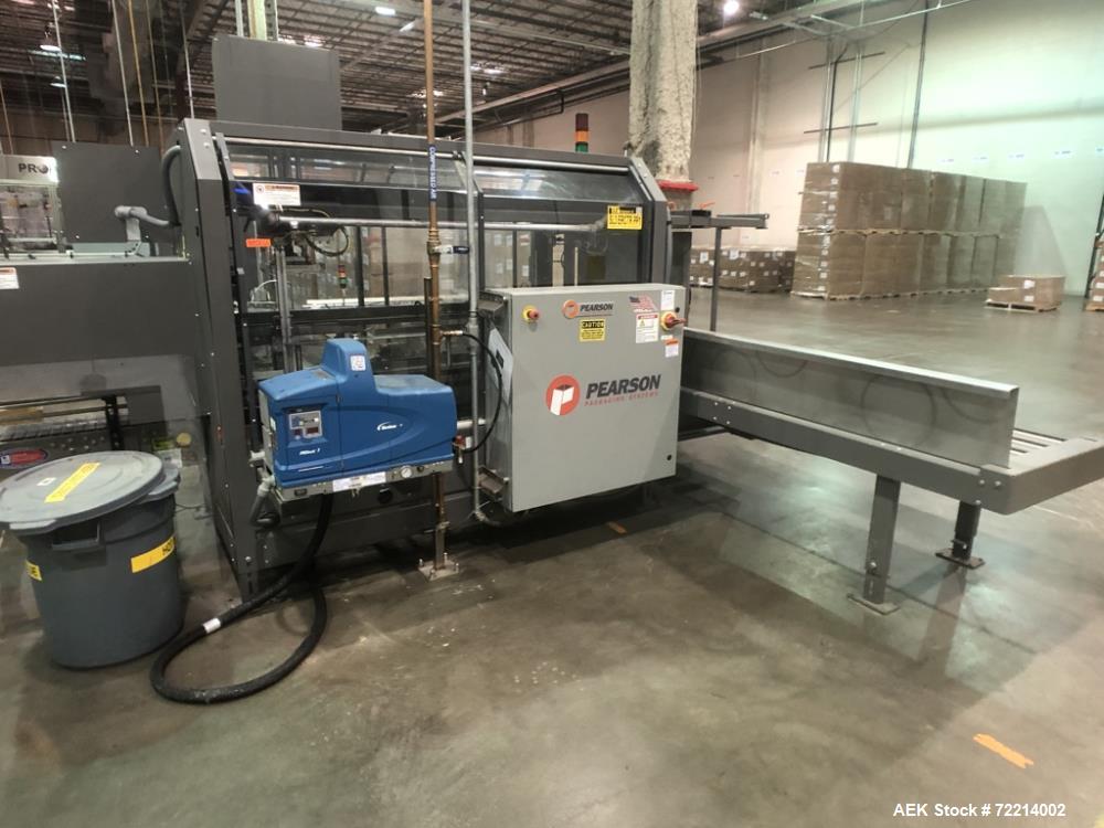 Used Pearson, Model CE25-G Automatic Case Erector and Bottom Hot Melt Glue Righ