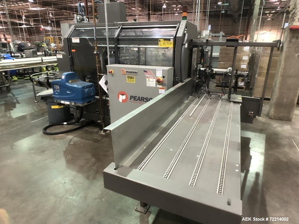 Used Pearson, Model CE25-G Automatic Case Erector and Bottom Hot Melt Glue Righ