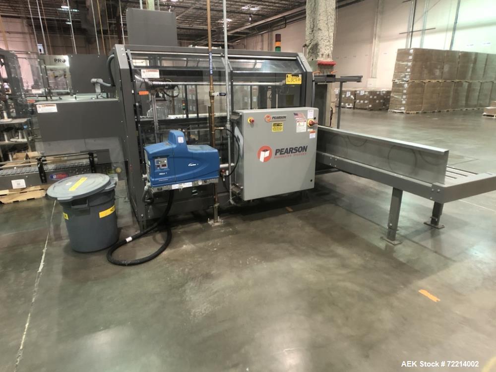 Used Pearson, Model CE25-G Automatic Case Erector and Bottom Hot Melt Glue Righ