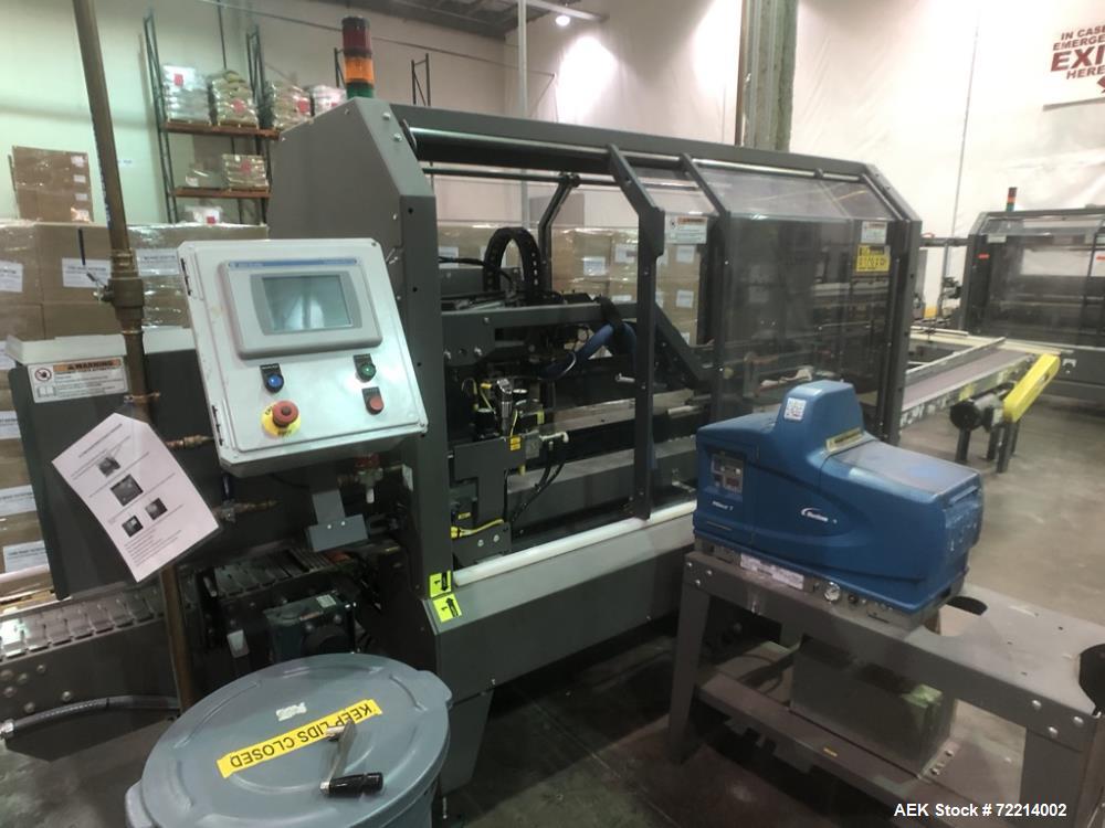 Used Pearson, Model CE25-G Automatic Case Erector and Bottom Hot Melt Glue Righ