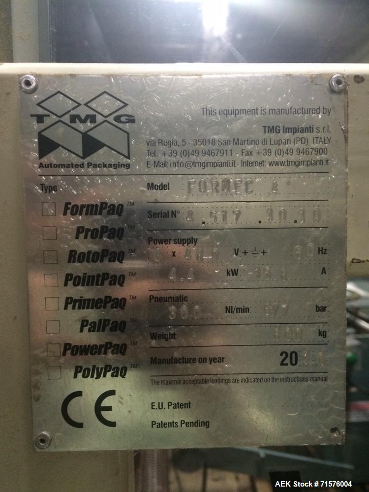 Used TMG Automated Packaging Model Formec 4 (Gen II) Vertical Case Erector