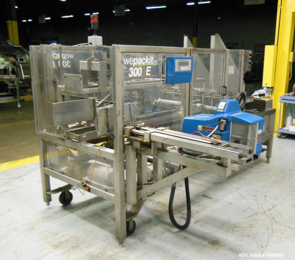 Used Wepackit Case Erector Bottom (Side) Sealer, Model 300E 