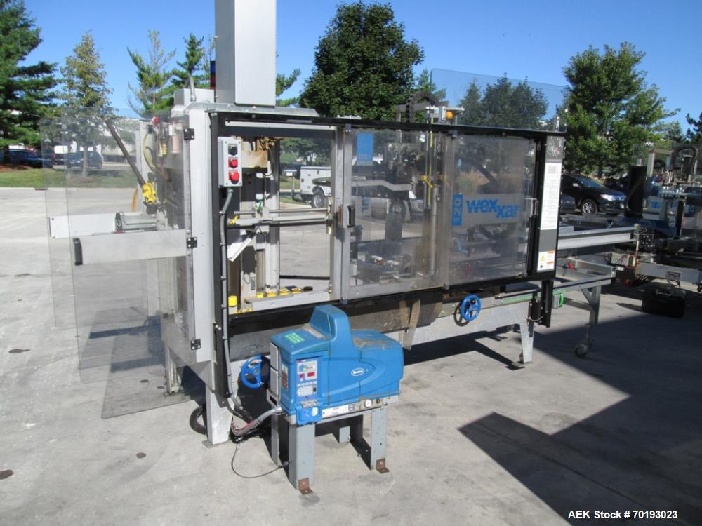 Used Wexxar WF-20H Case Erector Bottom Glue. Case size range: (length) 6” to 24” (width) 5” to 17” (depth, includes flap height) 9.5” to 25”. OEM rated speed up to 20 cpm. Nordson ProBlue 7 hot melt ...