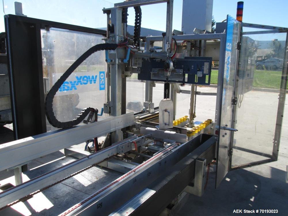 Used Wexxar WF-20H Case Erector Bottom Glue. Case size range: (length) 6” to 24” (width) 5” to 17” (depth, includes flap height) 9.5” to 25”. OEM rated speed up to 20 cpm. Nordson ProBlue 7 hot melt ...