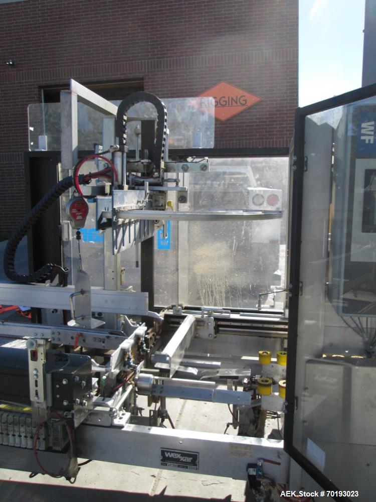 Used Wexxar WF-20H Case Erector Bottom Glue. Case size range: (length) 6” to 24” (width) 5” to 17” (depth, includes flap height) 9.5” to 25”. OEM rated speed up to 20 cpm. Nordson ProBlue 7 hot melt ...