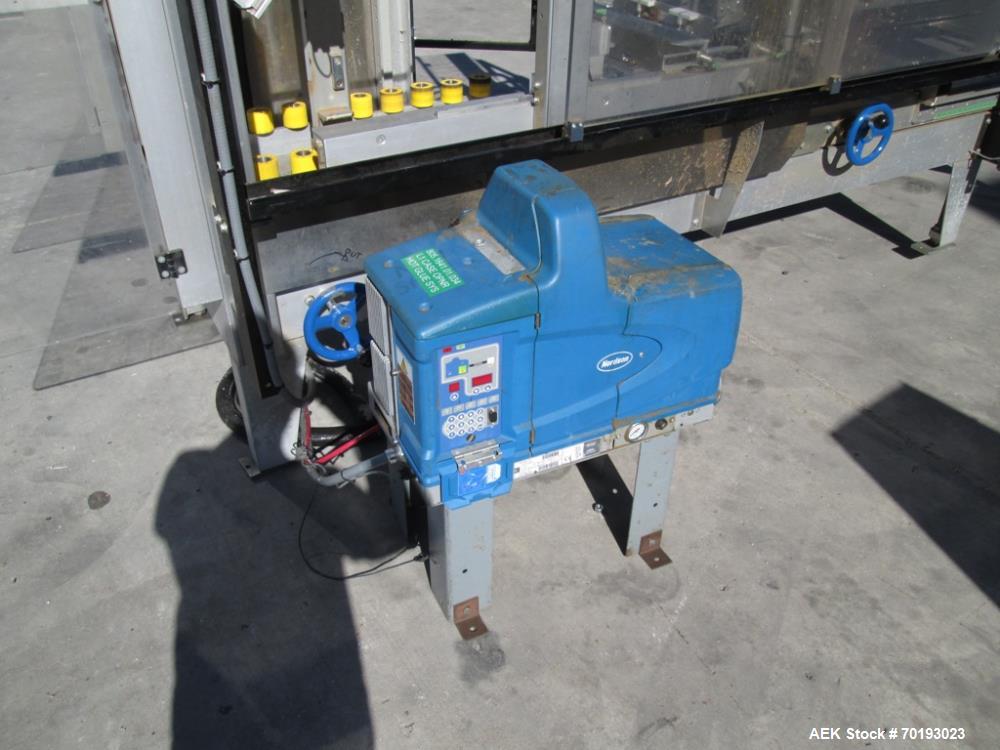 Used Wexxar WF-20H Case Erector Bottom Glue. Case size range: (length) 6” to 24” (width) 5” to 17” (depth, includes flap height) 9.5” to 25”. OEM rated speed up to 20 cpm. Nordson ProBlue 7 hot melt ...