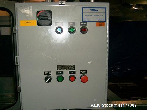 Used Wexxar Automatic Case Former / Erector With Hot Melt Glue Bottom Sealer, Model WFT. Capable of speeds up to 18 cpm. Case Size Range: length 7" to 22", width 6" to 17", height 6" to 20". Has AB S...