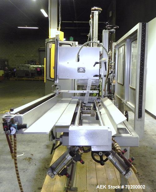 Used Wexxar Automatic Case Former/Erector With Hot Melt Glue Bottom Sealer, Model WFH. Capable of speeds up to 25 cpm. Case Size Range: length 7" to 24", width 5" to 17", height 5" to 16". Has AB SLC...