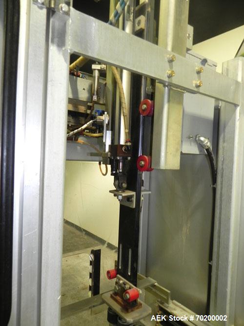 Used Wexxar Automatic Case Former/Erector With Hot Melt Glue Bottom Sealer, Model WFH. Capable of speeds up to 25 cpm. Case Size Range: length 7" to 24", width 5" to 17", height 5" to 16". Has AB SLC...