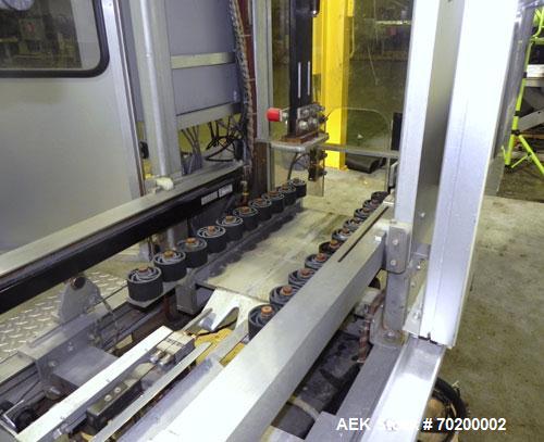 Used Wexxar Automatic Case Former/Erector With Hot Melt Glue Bottom Sealer, Model WFH. Capable of speeds up to 25 cpm. Case Size Range: length 7" to 24", width 5" to 17", height 5" to 16". Has AB SLC...
