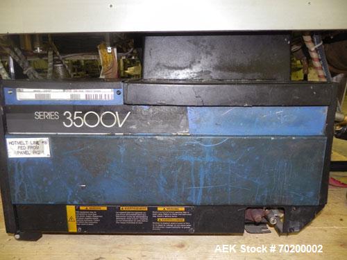 Used Wexxar Automatic Case Former/Erector With Hot Melt Glue Bottom Sealer, Model WFH. Capable of speeds up to 25 cpm. Case Size Range: length 7" to 24", width 5" to 17", height 5" to 16". Has AB SLC...