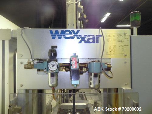 Used Wexxar Automatic Case Former/Erector With Hot Melt Glue Bottom Sealer, Model WFH. Capable of speeds up to 25 cpm. Case Size Range: length 7" to 24", width 5" to 17", height 5" to 16". Has AB SLC...