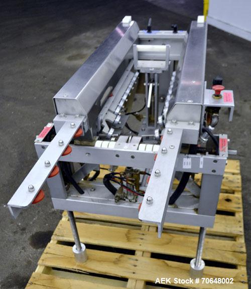 Used Belcor Industries BEL 505 Semi-Automatic Case Erector & Pack Station. Capacity up to 15 cases per minute. Case size range 8” to 26.5” Long x 6” to 16” Wide x 3.5” High to infinite. Requires 0.01...