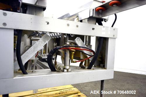 Used Belcor Industries BEL 505 Semi-Automatic Case Erector & Pack Station. Capacity up to 15 cases per minute. Case size range 8” to 26.5” Long x 6” to 16” Wide x 3.5” High to infinite. Requires 0.01...