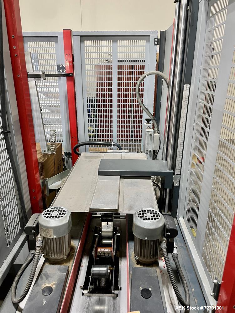Used Combi Model CE-10 Case Erector. Machine is capable of speeds from 500 to 700 cases per hour (about 12 cases per minute). Has a case size range of 8"-17.5" length x 6"-13.5" width x 5"-17.5" heig...