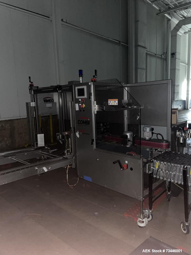 Used Combi 2EZSB Case Erector – 15 CPM, Allen Bradley PLC, Bottom Tape Head, Mobile