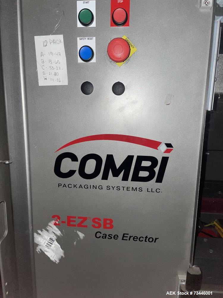 Used Combi 2EZSB Case Erector – 15 CPM, Allen Bradley PLC, Bottom Tape Head, Mobile