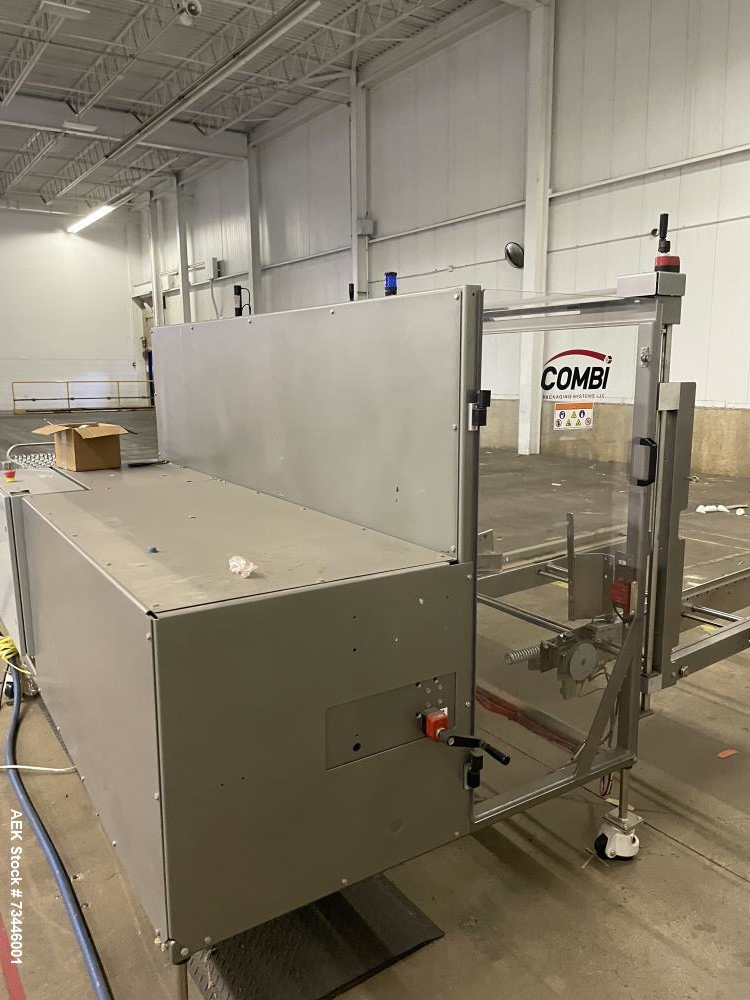 Used Combi 2EZSB Case Erector – 15 CPM, Allen Bradley PLC, Bottom Tape Head, Mobile