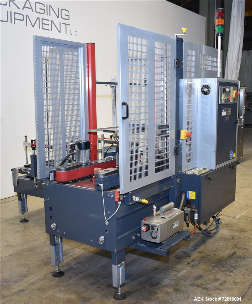 Used Combi Packaging System CE-10 Case Erector with Bottom Case Tape Sealer.