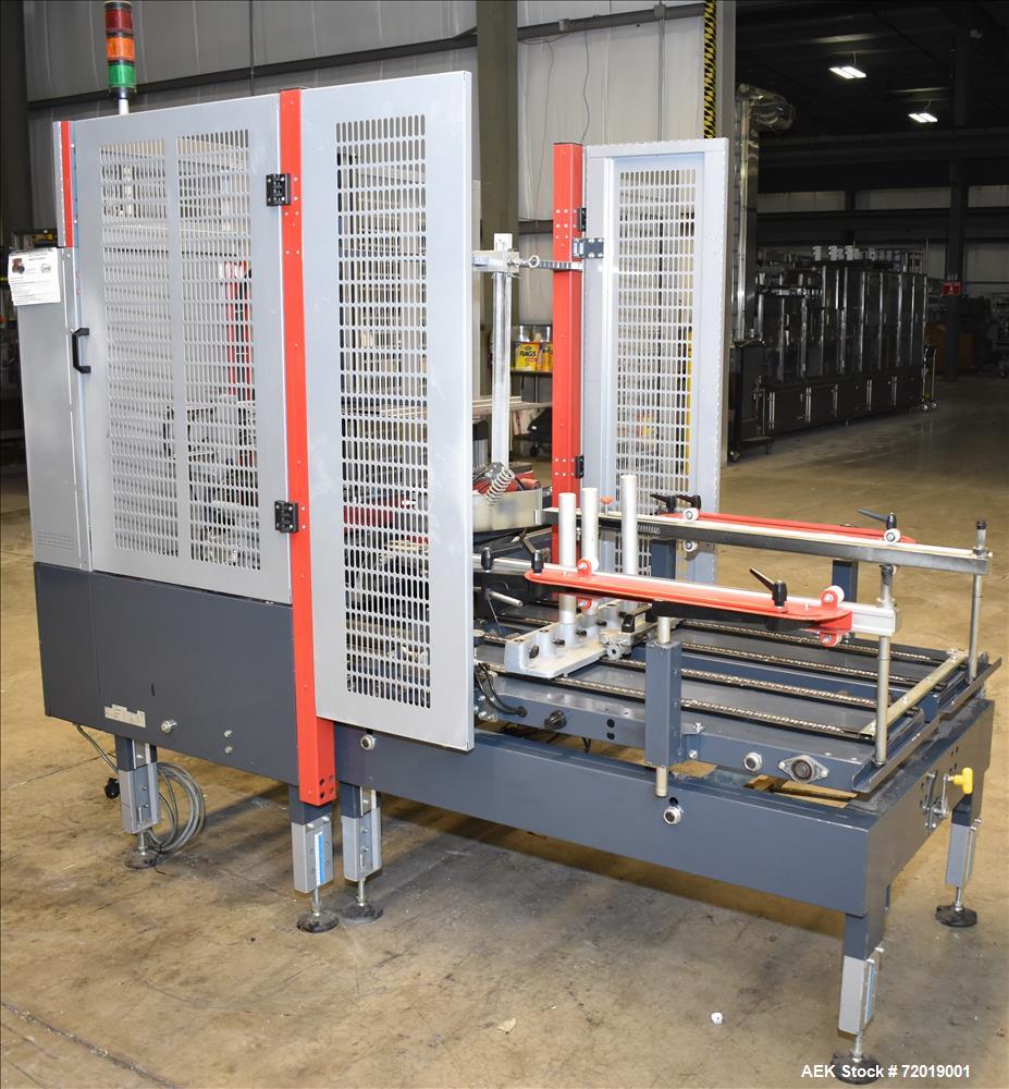 Used Combi Packaging System CE-10 Case Erector with Bottom Case Tape Sealer.