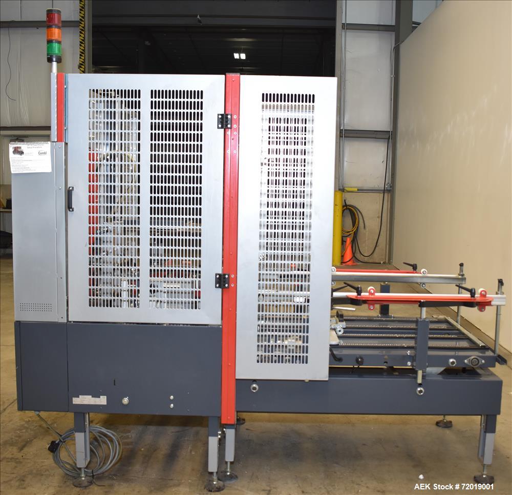 Used Combi Packaging System CE-10 Case Erector with Bottom Case Tape Sealer.