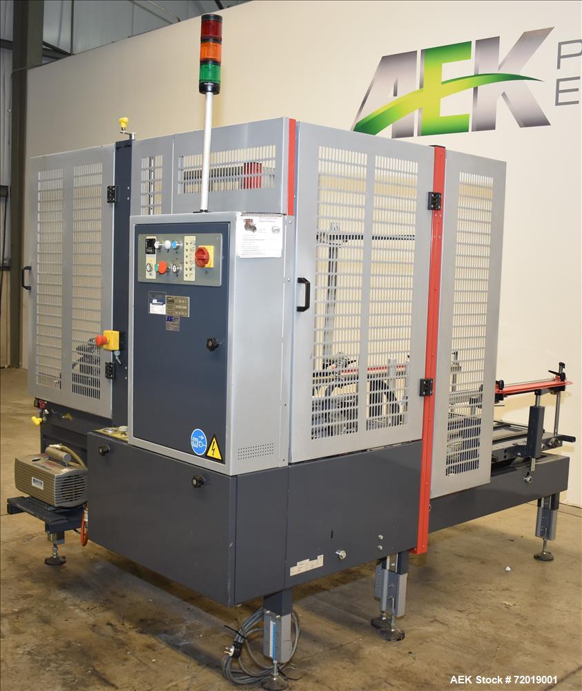 Used Combi Packaging System CE-10 Case Erector with Bottom Case Tape Sealer.