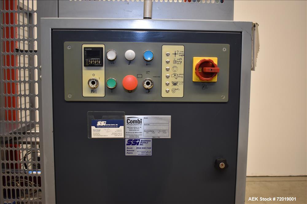 Used Combi Packaging System CE-10 Case Erector with Bottom Case Tape Sealer.