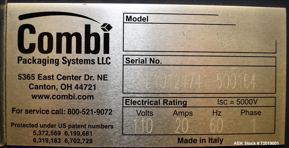 Used Combi Packaging System CE-10 Case Erector with Bottom Case Tape Sealer.