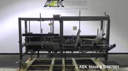 Used Combi Model 2-EZ Plus Case Erector and Bottom Taper. Capable of speeds up to 12 cases per minute. Case size range: length 6" to 24", width 4 1/2" to 16", depth 4 1/2" to 18". Has right angle cas...