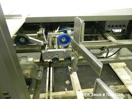 Used Combi Model 2-EZ Plus Case Erector and Bottom Taper. Capable of speeds up to 12 cases per minute. Case size range: length 6" to 24", width 4 1/2" to 16", depth 4 1/2" to 18". Has right angle cas...