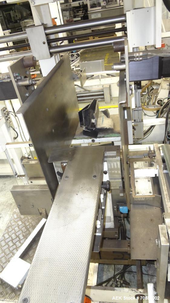 Used Focke Model 486 Automatic Case Erector, Side Load Packer, and Tape Sealer