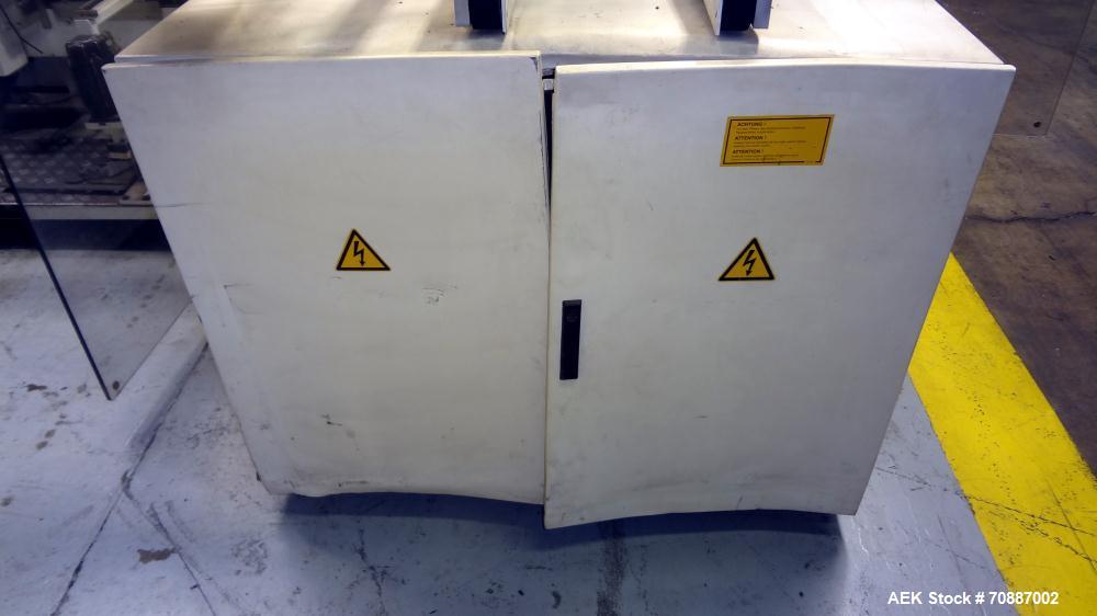 Used Focke Model 486 Automatic Case Erector, Side Load Packer, and Tape Sealer