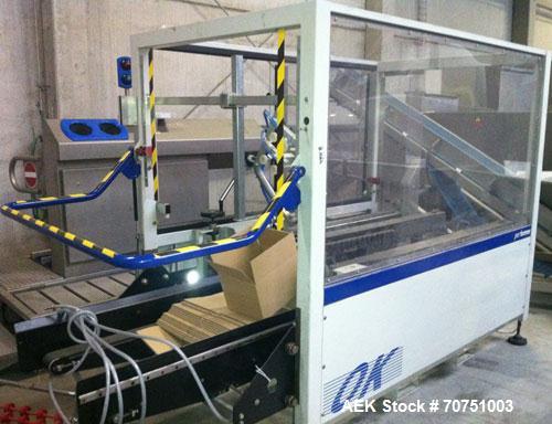 Used Case Erector "Performer" and "Comarme" Gemini GEM F45 Case Taper.  Dimensions:  9.84' x 4.5" x 6.5' (3000 x 1400 x 2000 mm).  Maximum packaging width 15.7" (400 mm), 50 hz.