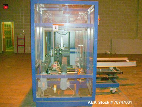Used Lantech Case Erector, Model C-2000. Throughput speed 10-15 cases per minute. Case size minimum (OD) 7-7/8" long x 5-7/8" wide x 3-7/8" high. Case size maximum (OD) 25-5/8" long x 17-3/4" wide x ...