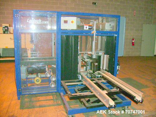 Used Lantech Case Erector, Model C-2000. Throughput speed 10-15 cases per minute. Case size minimum (OD) 7-7/8" long x 5-7/8" wide x 3-7/8" high. Case size maximum (OD) 25-5/8" long x 17-3/4" wide x ...