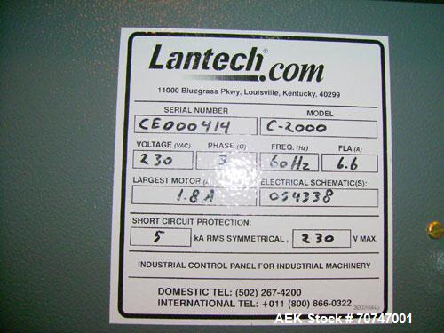 Used-Lantech Case Erector, Model C-2000. Throughput speed 10-15 cases per minute. Case size minimum (OD) 7-7/8" long x 5-7/8...