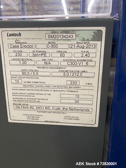 Lantech Model C-300 Automatic Case Erector and Bottom Tape Sealer