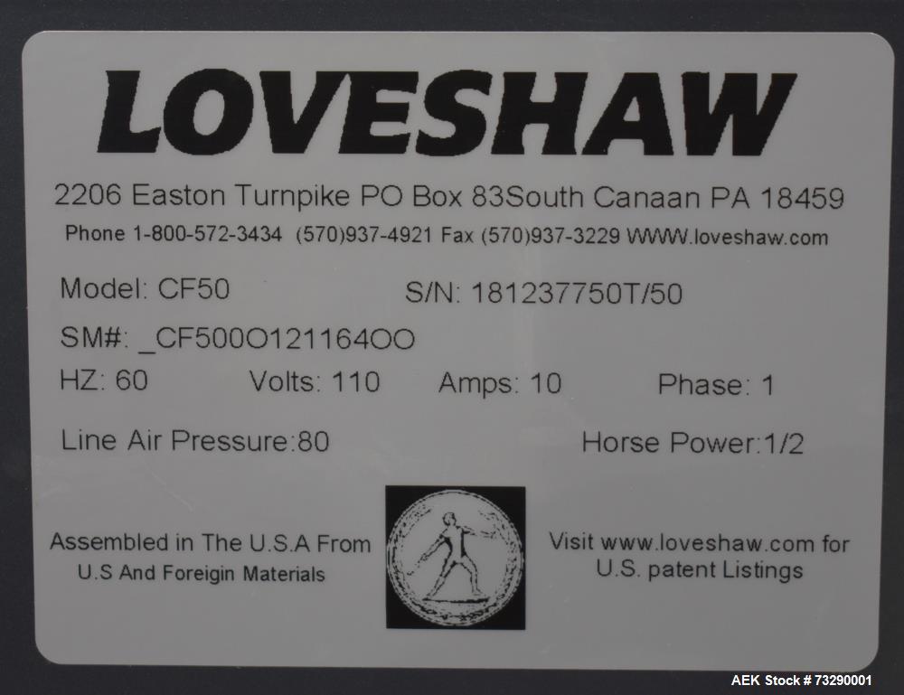 Used Loveshaw Little David CF50 Case Erector with 1-1/2" Wide Bottom Taper