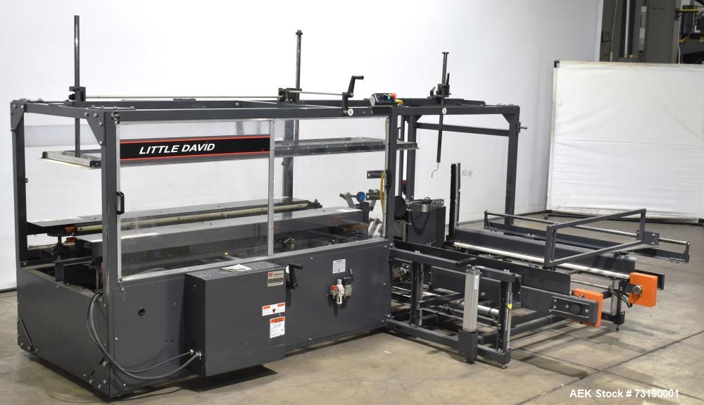 Used Little David CF50T Case Erector & Bottom Sealer – 20 CPM, 3” Tape Head